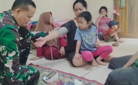 Pos Kesehatan TMMD Hadirkan Layanan Gratis Warga Gumelem Kulon Merasakan Manfaat Nyata