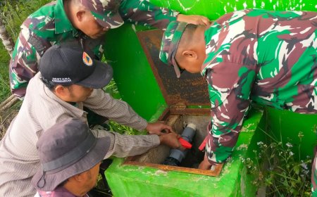 Satgas TMMD Kodim 0704 Banjarnegara Bersama Warga Pasang Pipanisasi Perkuat Akses Air Bersih Hingga Kalibening