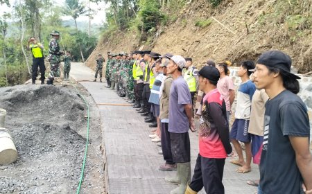 Apel Pagi Jadi Penyemangat Satgas TMMD Danramil Susukan Teguhkan Komitmen Membangun Desa