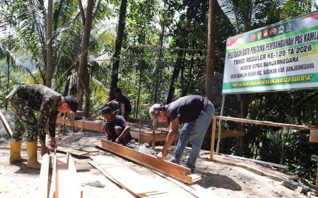 Praka Fajri Teliti Ukur Pos Kamling TMMD Reguler ke-129