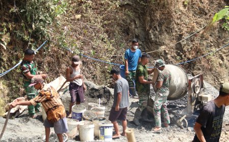Kompak Isi Molen Warga dan Satgas Berpacu Wujudkan Jalan Impian Desa