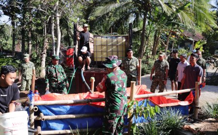 Kodim 0704 Banjarnegara Salurkan Air Bersih Bantu Warga Hadapi Kekeringan
