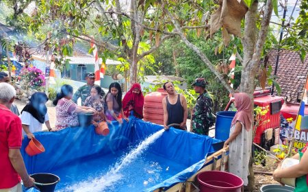 Kodim 0704 Banjarnegara Salurkan Bantuan Air Bersih untuk Warga Desa Duren